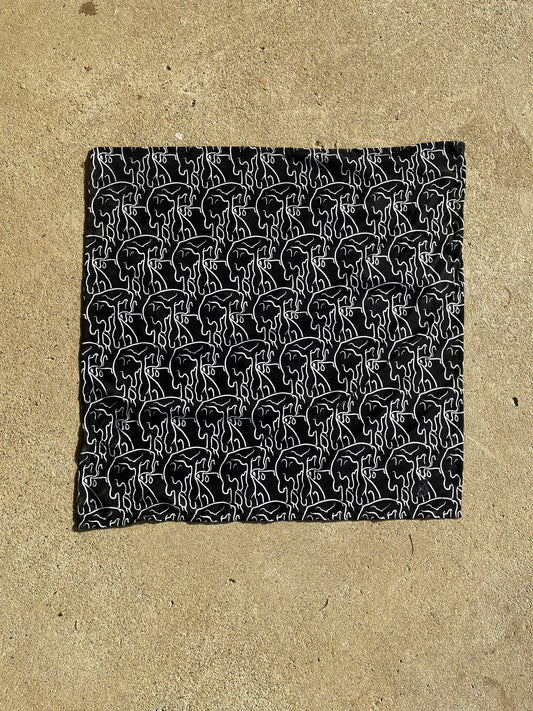 ALL OVER BLACK BANDANA